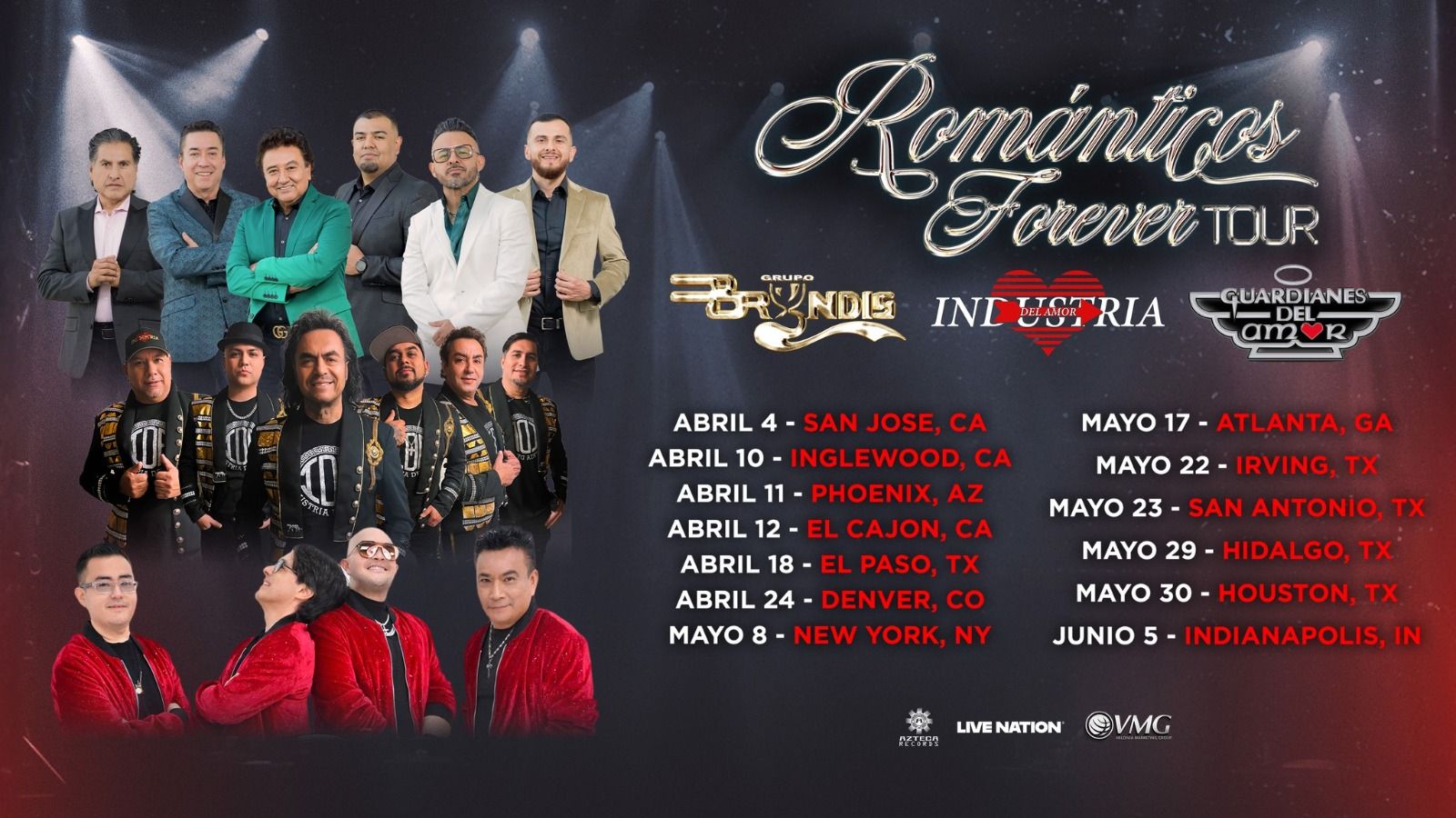 Grupo Bryndis Románticos Forever Tour Poster 2026